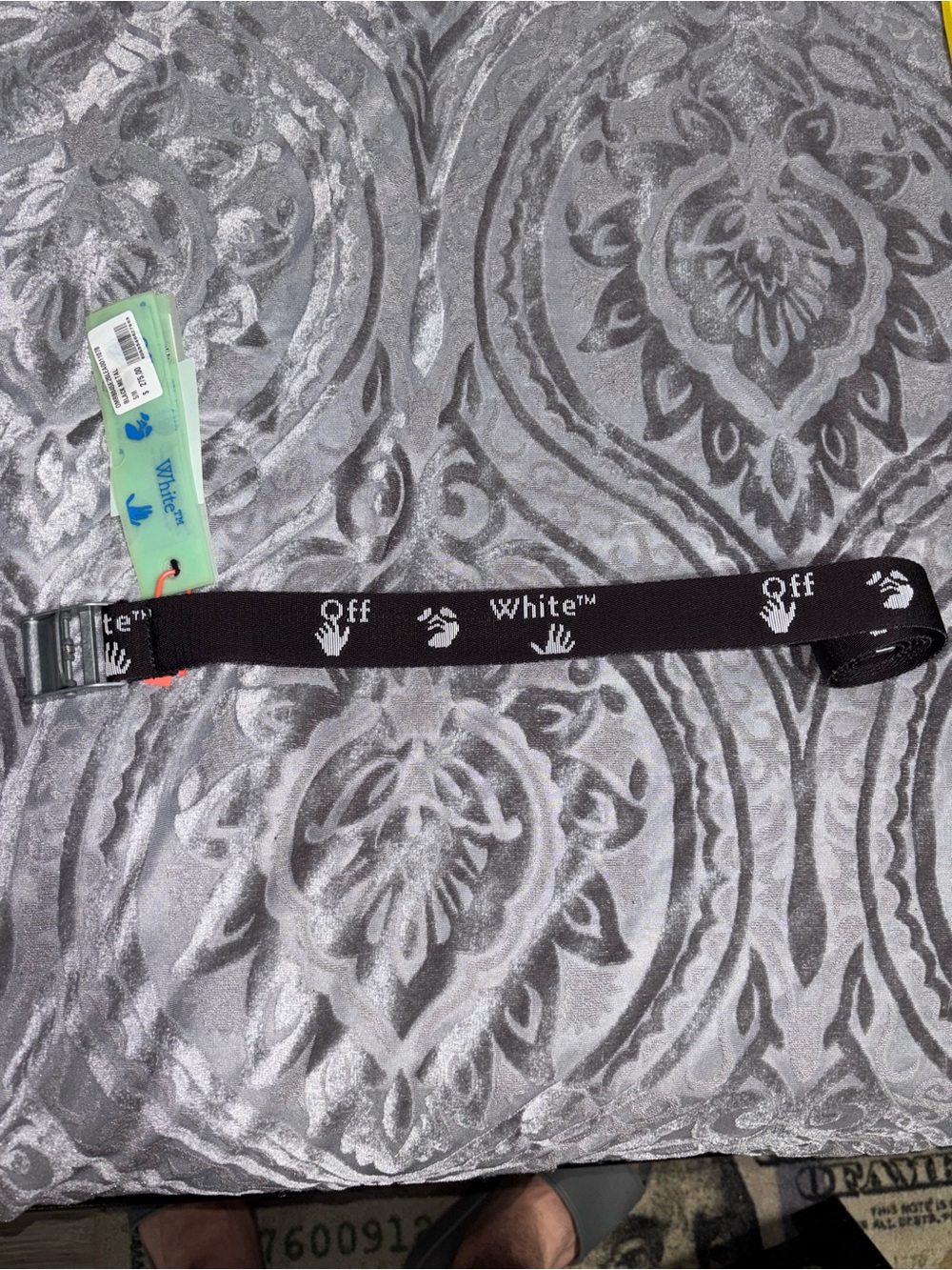 BNWT unisex Black Multi-logo Off-White Signature Industrial Belt